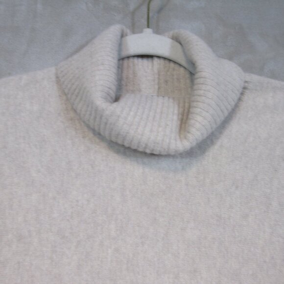Saks Fifth Avenue Merino Wool Blend Turtleneck Sweater Womens Beige Knit S - Picture 3 of 10